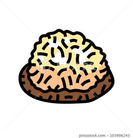 coconut macaroons sweet food color icon vector illustration coconut macaroons sweet food color icon vector illustration 103906243