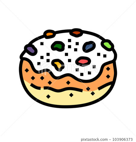 sweet bun food meal color icon vector illustration sweet bun food meal color icon vector illustration 103906373