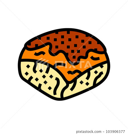 spiced bun food meal color icon vector illustration spiced bun food meal color icon vector illustration 103906377