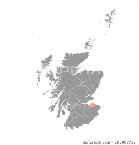 East Lothian map, council area of Scotland.... - Stock Illustration ...