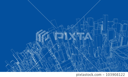 3d city sphere. Vector rendering of 3d 103908122