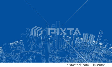 3d city sphere. Vector rendering of 3d 103908508