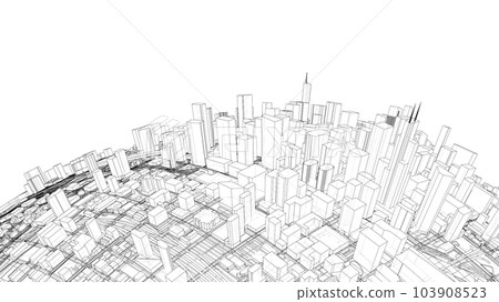 3d city sphere. Vector rendering of 3d 103908523