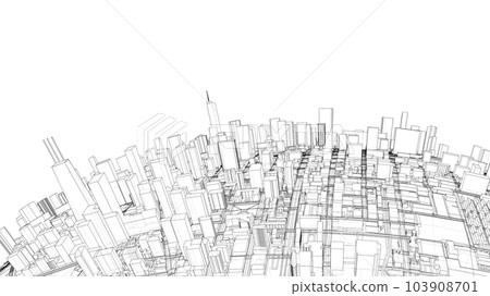 3d city sphere. Vector rendering of 3d 3d city sphere. Vector rendering of 3d 103908701