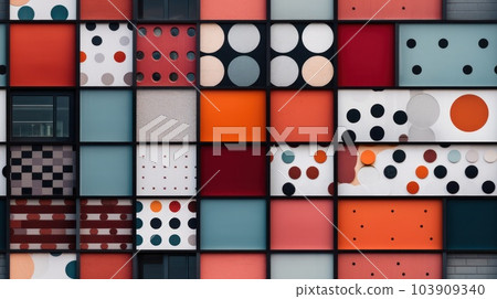 Abstract Modern Geometry Exterior Architecture. Abstract business interior in minimalism. AI Generative. 103909340