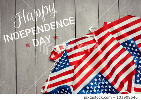 Happy Fourth of July USA Flag 103909646