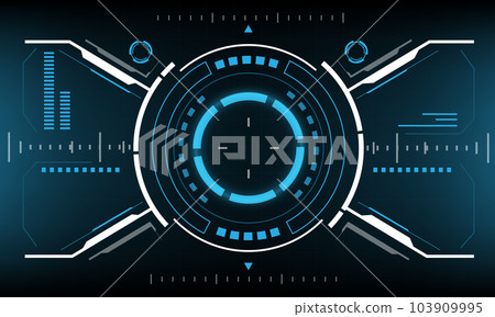 HUD sci-fi interface screen view design virtual reality futuristic technology display vector HUD sci-fi interface screen view design virtual reality futuristic technology display vector 103909995