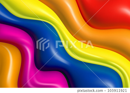 Bright abstract multicolored 3D colored waves background. Wavy background. Bright abstract multicolored 3D colored waves background. Wavy background. 103911921
