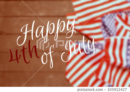 Happy Fourth of July USA Flag 103912427
