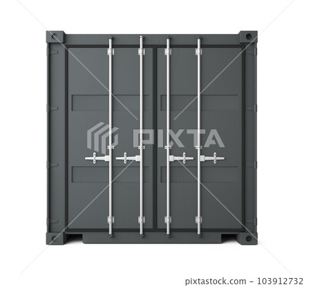 3d rendering of gray container cargo on white background 3d rendering of gray container cargo on white background 103912732