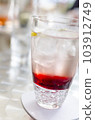 cool juice on the terrace 103912749