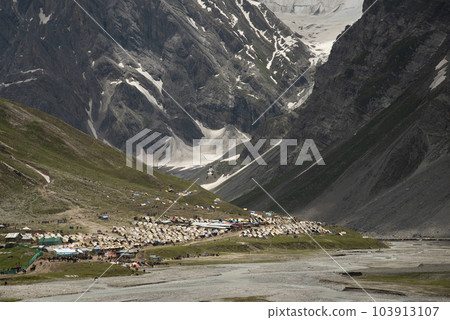 Camp area in Ganesh top, Kashmir, India 103913107