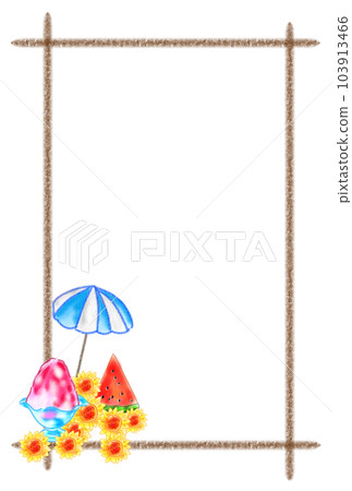 預示著夏天到來的刨冰明信片 103913466