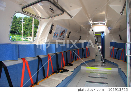 Lifeboat for tsunami and disaster response (inside) 103913723