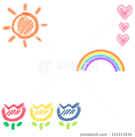 蠟筆塗鴉插圖 103913936