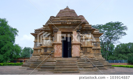 Entrance of Narayanpal Temple, Narayanpal, Chhattisgarh, India. Vishnu Temple constructed Circa 11th century.  Contemporary to Khajuraho 103914887