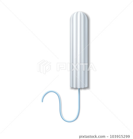 Vector realistic tampon or woman hygiene object. Vector realistic tampon or woman hygiene object. 103915299
