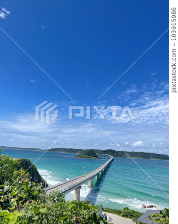 Bridge extending to the sea 103915986
