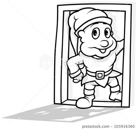 Drawing of a Dwarf Standing in a Doorway Drawing of a Dwarf Standing in a Doorway 103916360