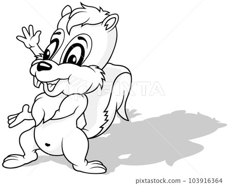 Drawing of a Cute Squirrel Drawing of a Cute Squirrel 103916364