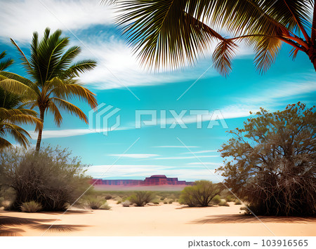 Desert tropical watercolour vintage color. 103916565