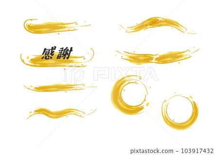 標題背景畫筆日式框架集 103917432