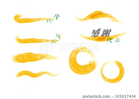 標題背景畫筆日式框架集 標題背景畫筆日式框架集 103917434