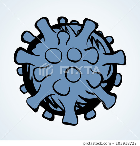 Corono virus bacterium. Vector drawing 103918722