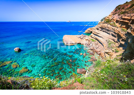 Kefalonia, Greece. Paralia Amandakis, beautiful Ionian Islands. 103918843