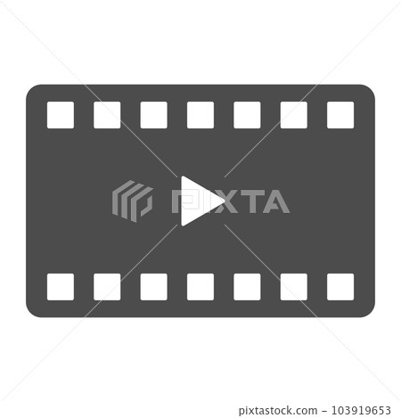 代表視頻的簡單矢量圖標說明 103919653