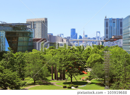 從電信中心站看到的台場周邊街景 從電信中心站看到的台場周邊街景 103919688