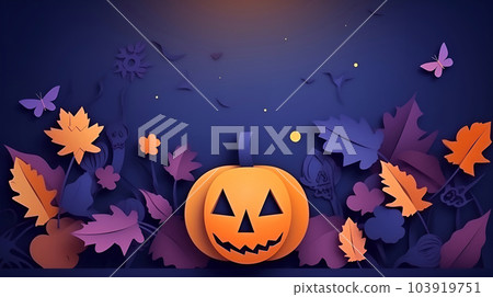 萬聖節南瓜紙工藝 103919751