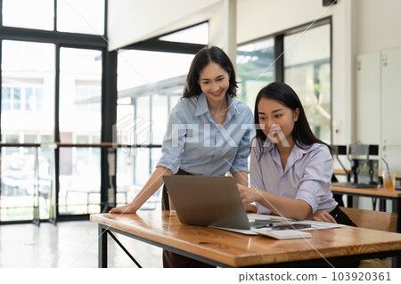 Diverse Multiethnic Business people in meeting. Accountant people do paperwork, tax, accounting and Financial advisor concept 103920361