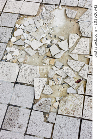Cracked tiles Cracked tiles 103920942