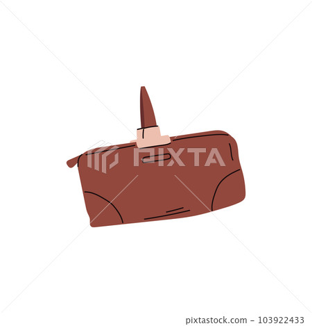 Tourist handbag or travel hand luggage icon or symbol, flat vector isolated. Tourist handbag or travel hand luggage icon or symbol, flat vector isolated. 103922433