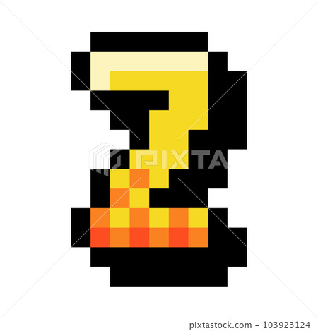 Pixel 8 Bit Uppercase Letter Z as Font and Alphabet Vector Illustration 103923124