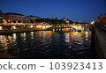 Night view and hustle and bustle of the Paris Seine 103923413