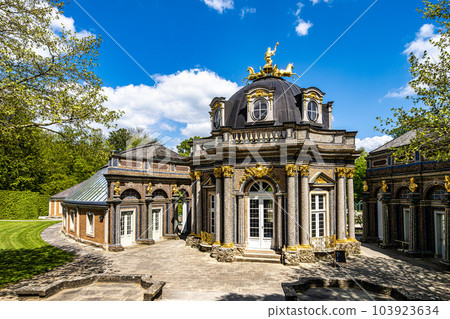 New Palace, Neues Schloss in the park of historical Hermitage Eremitage at Bayreuth, Bavaria, Germany 103923634