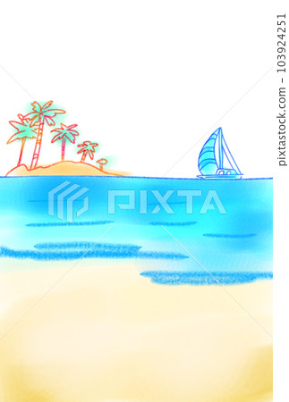 Postcard announcing the arrival of summer 103924251