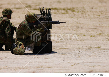 Self-Defense Forces shooting guns 103924832