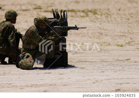 Self-Defense Forces shooting guns Self-Defense Forces shooting guns 103924835