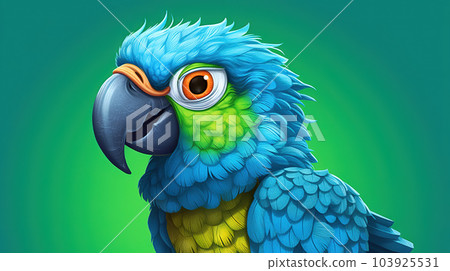 Colorful parrot, cartoon illustration - generative AI, AI generated Colorful parrot, cartoon illustration - generative AI, AI generated 103925531