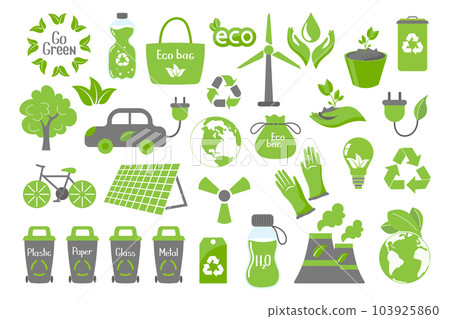 Big set of ecology icons. Flat design eco concepts collection. Icons, stickers, vector Big set of ecology icons. Flat design eco concepts collection. Icons, stickers, vector 103925860