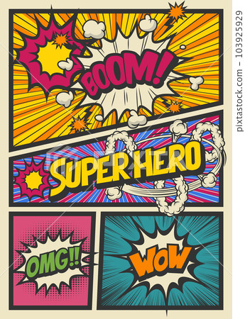 美式漫畫風格面板材質 美式漫畫風格面板材質 103925929