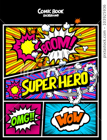 American comic style panel material American comic style panel material 103925936