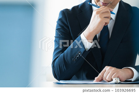 Worried businessman Worried businessman 103926695