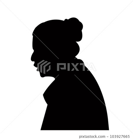 a woman head silhouette vector a woman head silhouette vector 103927665