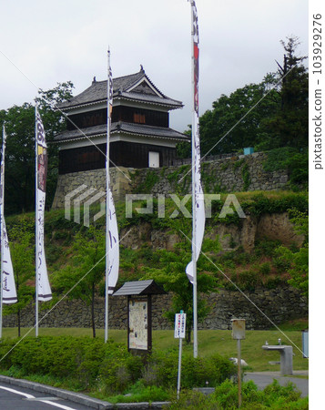 Nobori and existing west tower [Ueda Castle Ruins] Ueda City, Nagano Prefecture 103929276