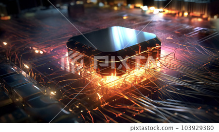 Image of information transmission from cutting-edge CPU Image of information transmission from cutting-edge CPU 103929380