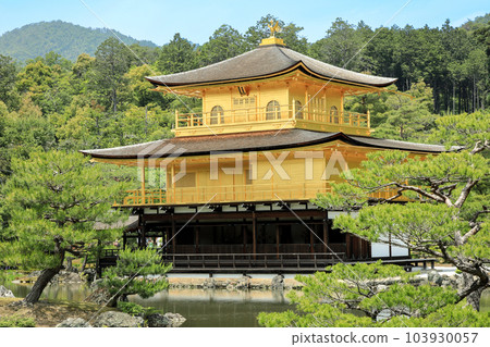 京都的世界遺產金閣寺(六園寺)的風景 京都的世界遺產金閣寺(六園寺)的風景 103930057